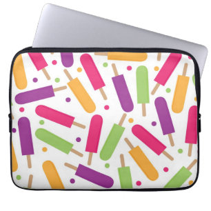 Farbenfrohe Popsicles Sommermuster Laptopschutzhülle