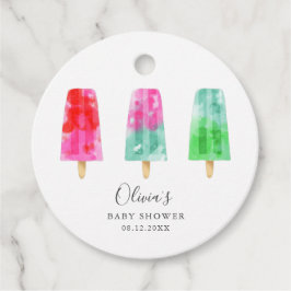 Farbenfrohe Popsicles Summer Baby Dusche Geschenkanhänger