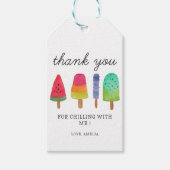 Farbenfrohe Popsität Danke Karte Geschenkanhänger (Vorderseite)