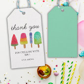 Farbenfrohe Popsität Danke Karte Geschenkanhänger