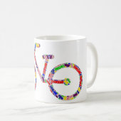 Farbenfrohe Portland Bike Kaffee Cup Tasse (VorderseiteRechts)