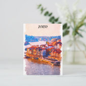 Farbenfrohe Porto Portugal Postkarte (Stehend Vorderseite)