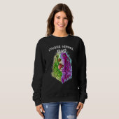 Farbenfrohe Portrait Cocker Spanisch Hund Vater Va Sweatshirt (Vorne ganz)