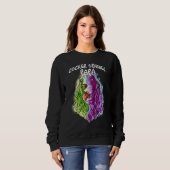 Farbenfrohe Portrait Cocker Spanischer Hund Vater Sweatshirt (Vorne ganz)