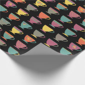 Farbenfrohe Porzellanteppiche, winterlich warme Ta Geschenkpapier (Ecke)