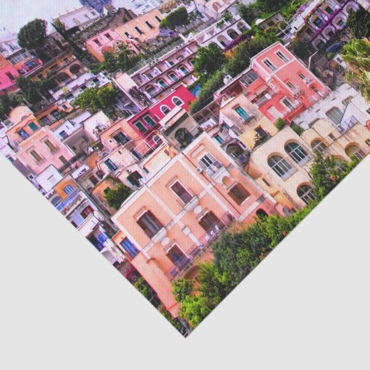 Farbenfrohe Positano, Italien Dekoupage Seidenpapier (Ausschnitt)