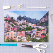 Farbenfrohe Positano, Italien Dekoupage Seidenpapier (Handwerk)