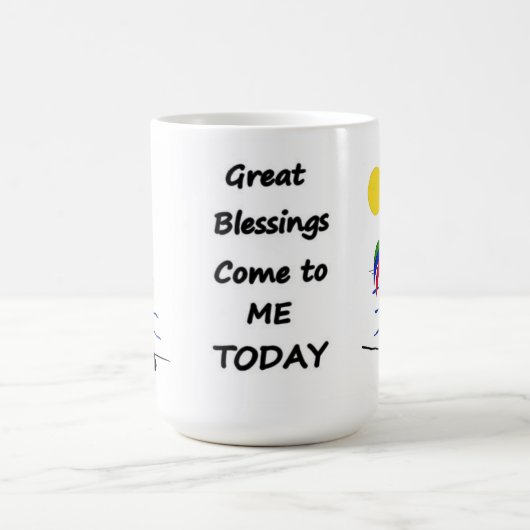 Farbenfrohe positive Segen Kaffeetasse (Mittel)