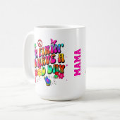 Farbenfrohe Positive Vibes Motivierend für sie Kaffeetasse (Vorderseite Links)