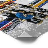 Farbenfrohe Poster von Juleez, Trumpet Art (Ecke)