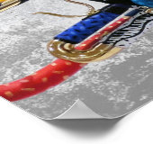 Farbenfrohe Poster von Juleez, Trumpet Art (Ecke)