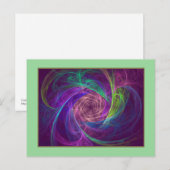 Farbenfrohe Postkarte (Vorne/Hinten)