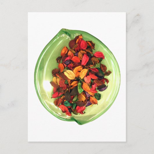 Farbenfrohe Potpourri: Ein sanftes Display Postkarte (Vorderseite)