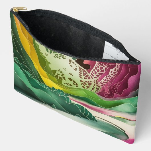 Farbenfrohe Pouch Travel Bag Zubehörtasche (Offen)