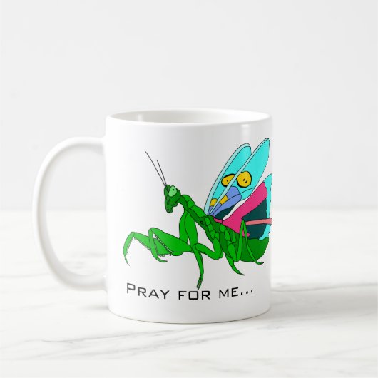 Farbenfrohe Prachtmantis Kaffeetasse (Links)