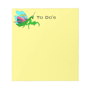 Farbenfrohe Prachtmantis Notizblock