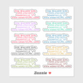 Farbenfrohe Printed Clear Business Werbung Aufkleber (Blatt)