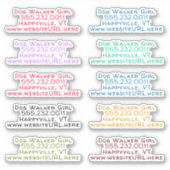 Farbenfrohe Printed Clear Business Werbung Aufkleber (Vorderseite)