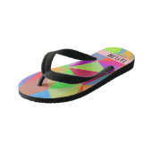 Farbenfrohe Prism Geometric Kaleidoskop Regenbogen Kinderbadesandalen (Schrägansicht)