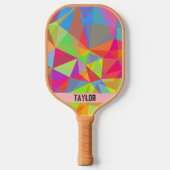 Farbenfrohe Prism Geometric Kaleidoskop Regenbogen Pickleball Schläger (Vorderseite)