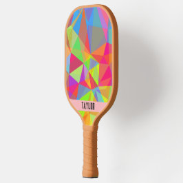 Farbenfrohe Prism Geometric Kaleidoskop Regenbogen Pickleball Schläger