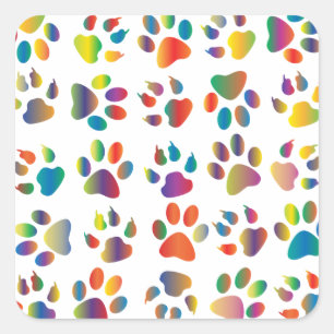Farbenfrohe Prismatische Regenbogenpresse  Quadratischer Aufkleber