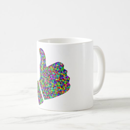 Farbenfrohe Prismen trüben die Tasse des Kaffees (VorderseiteRechts)