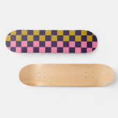 Farbenfrohe Prüfmuster Retro Moderne ästhetische S Skateboard (Horizontal)