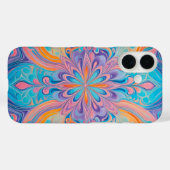 Farbenfrohe Psychedelia Airbrush Art iPhone Case (Rückseite (Horizontal))