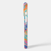 Farbenfrohe Psychedelia Airbrush Art iPhone Case (Rückseite / Links)