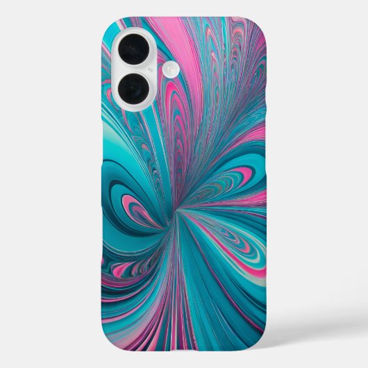 Farbenfrohe Psychedelia Airbrush Art iPhone Case (Rückseite)