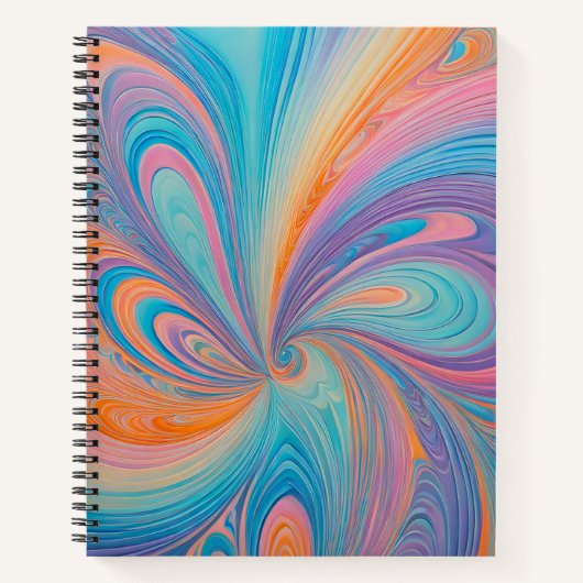 Farbenfrohe Psychedelia Airbrush Art Spiral Notebo Notizblock (Vorderseite)