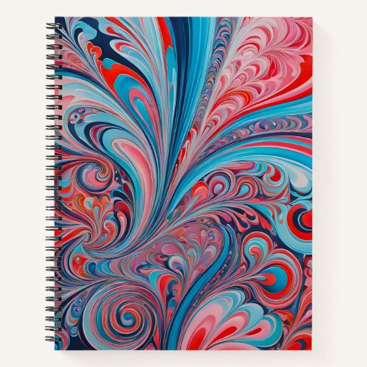 Farbenfrohe Psychedelia Airbrush Art Spiral Notebo Notizblock (Vorderseite)