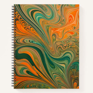Farbenfrohe Psychedelia Airbrush Art Spiral Notebo Notizblock