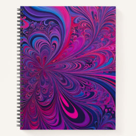 Farbenfrohe Psychedelia Airbrush Art Spiral Notebo Notizblock