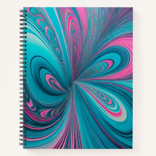 Farbenfrohe Psychedelia Airbrush Art Spiral Notebo Notizblock (Vorderseite)