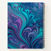 Farbenfrohe Psychedelia Airbrush Art Spiral Notebo Notizblock (Rückseite)