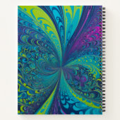 Farbenfrohe Psychedelia Airbrush Art Spiral Notebo Notizblock (Rückseite)