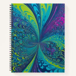 Farbenfrohe Psychedelia Airbrush Art Spiral Notebo Notizblock
