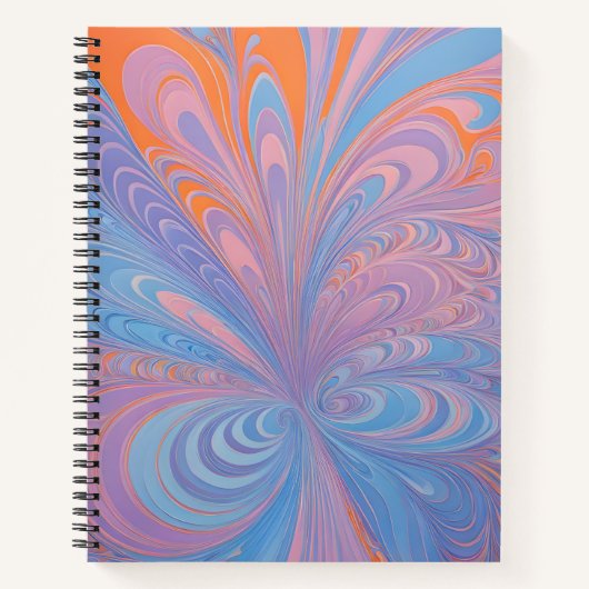 Farbenfrohe Psychedelia Airbrush Art Spiral Notebo Notizblock (Vorderseite)