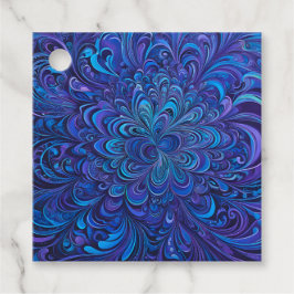 Farbenfrohe Psychedelia Airbrush Kunst-Tags Geschenkanhänger