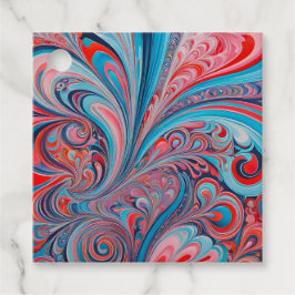 Farbenfrohe Psychedelia Airbrush Kunst-Tags Geschenkanhänger