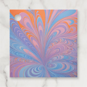 Farbenfrohe Psychedelia Airbrush Kunst-Tags Geschenkanhänger