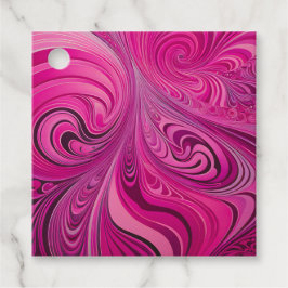 Farbenfrohe Psychedelia Airbrush Kunst-Tags Geschenkanhänger