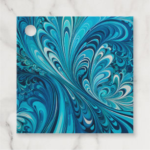 Farbenfrohe Psychedelia Airbrush Kunst-Tags Geschenkanhänger