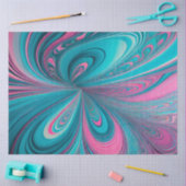 Farbenfrohe Psychedelia Airbrush Kunstdruckpapier Seidenpapier (Basteln)