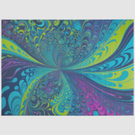 Farbenfrohe Psychedelia Airbrush Kunstdruckpapier Seidenpapier