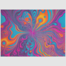 Farbenfrohe Psychedelia Airbrush Kunstdruckpapier