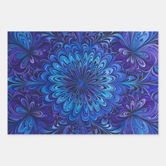 Farbenfrohe Psychedelia Art Wrapping Paper Sheets Geschenkpapier Set (Vorderseite 2)