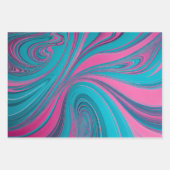 Farbenfrohe Psychedelia Art Wrapping Paper Sheets Geschenkpapier Set (Vorderseite 3)